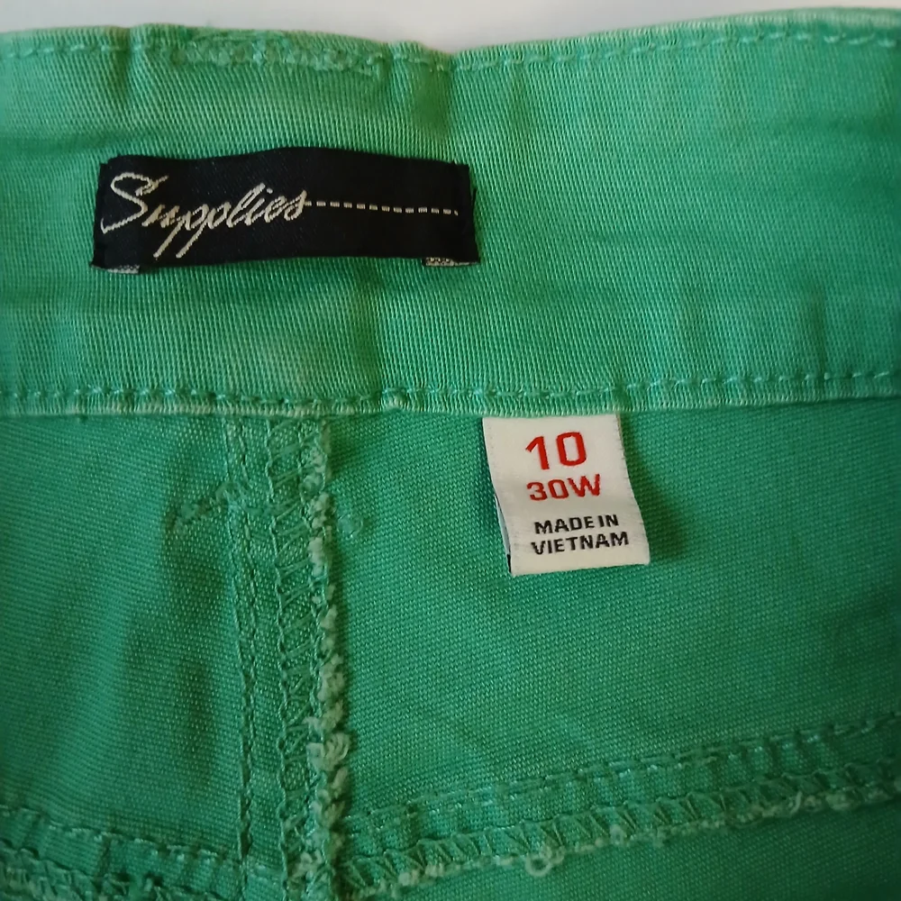 Supplies By Union Bay High-Waist Shorts Garden Green 96% Cotton $18 New - Picture 5 of 6